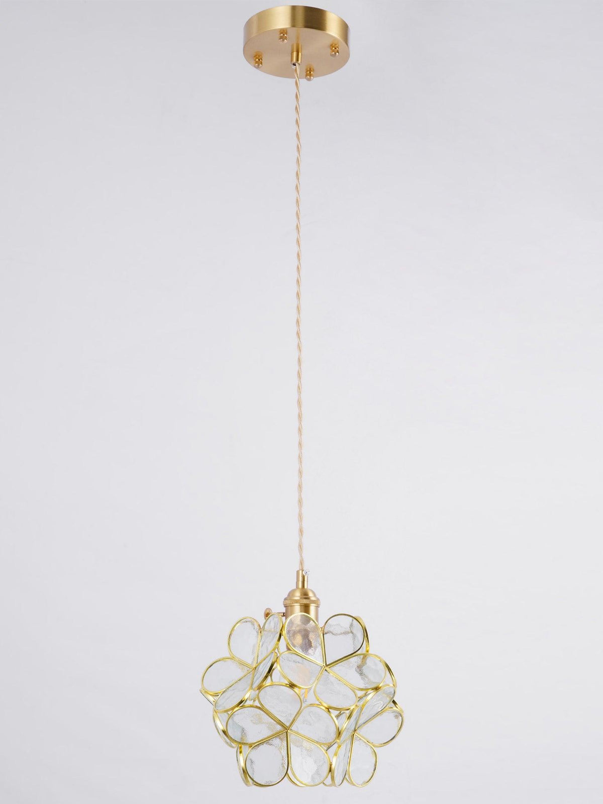 Elegant Glass Pendant Ceiling Light Adjustable Height
