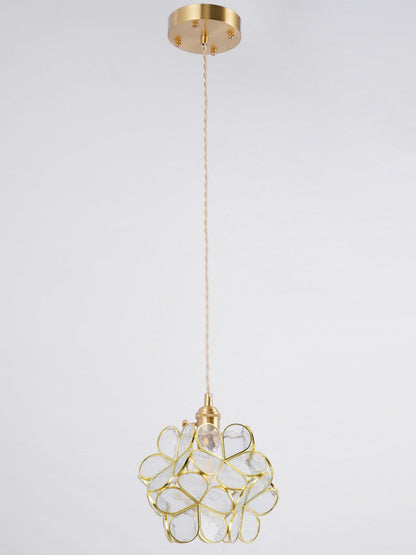 Elegant Glass Pendant Ceiling Light Adjustable Height