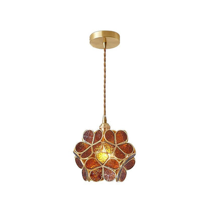 Elegant Glass Pendant Ceiling Light Adjustable Height