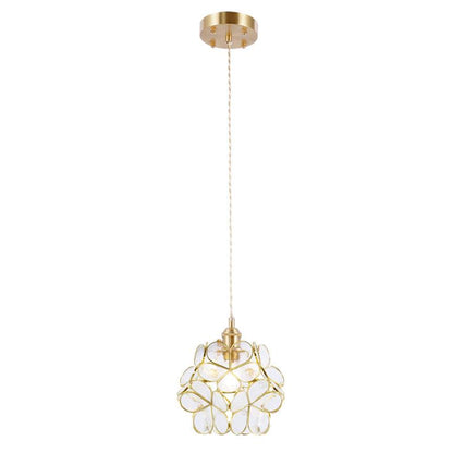 Elegant Glass Pendant Ceiling Light Adjustable Height