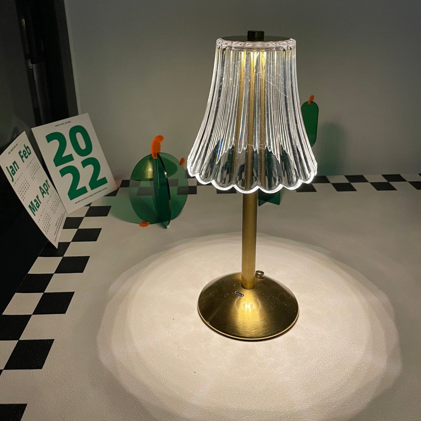 Luxury Gold Compact Desk Lamp