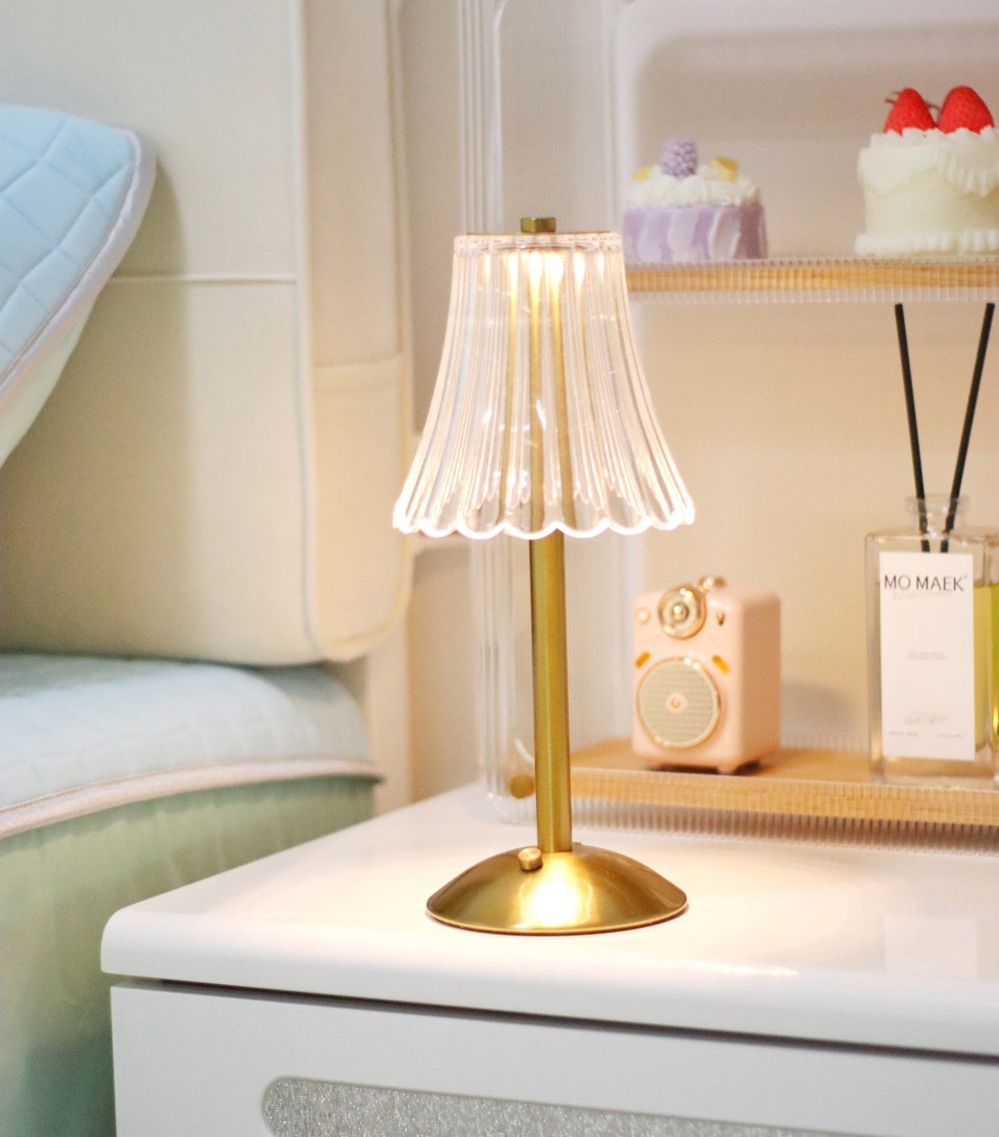 Luxury Gold Compact Desk Lamp