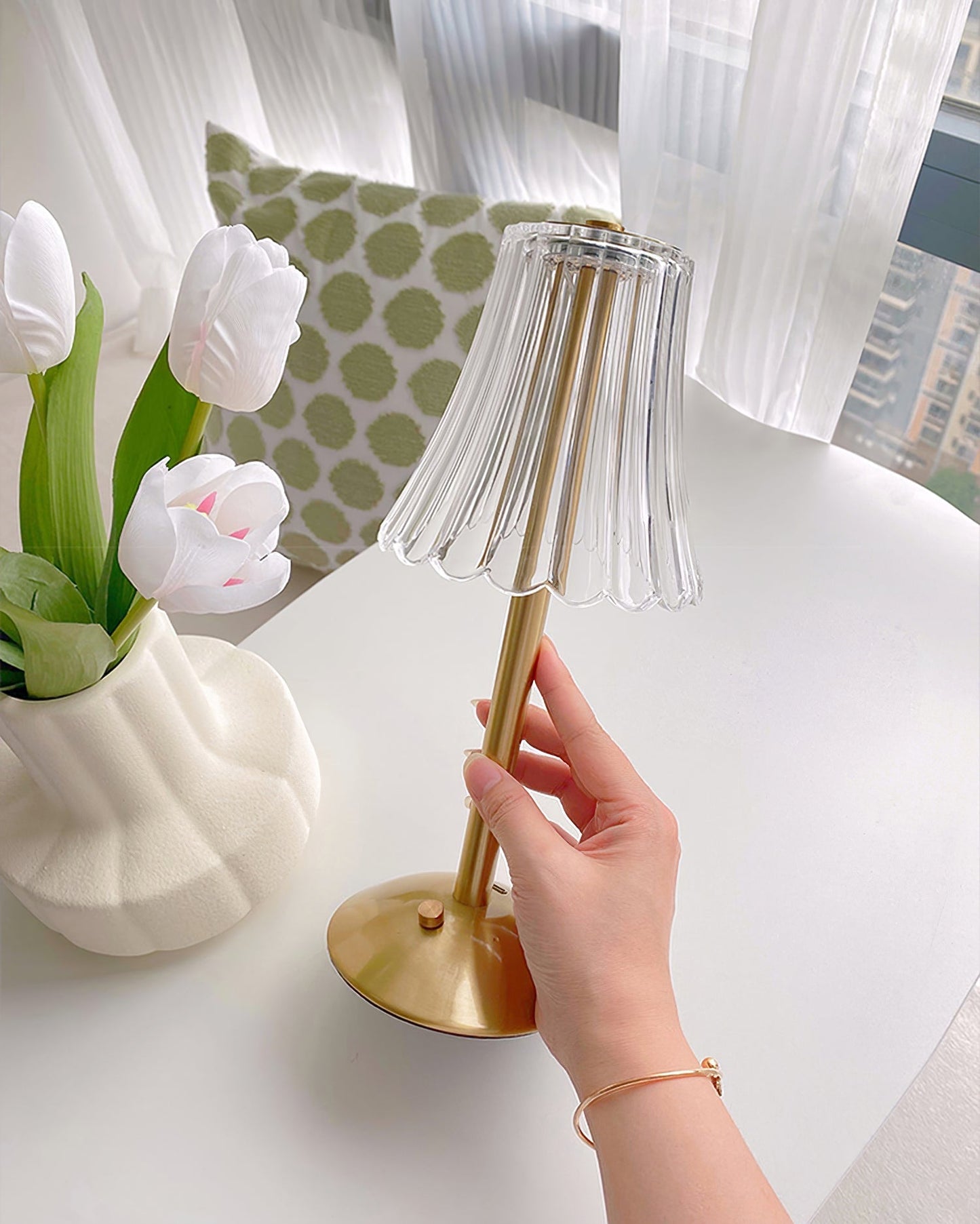 Luxury Gold Compact Desk Lamp