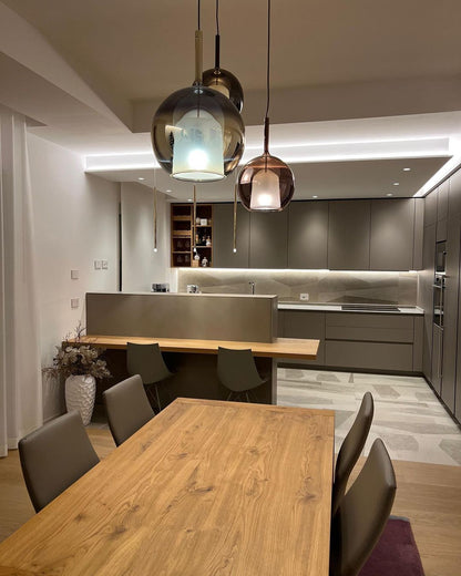 Beautiful Glass Pendant Light for Kitchen Island Ceiling