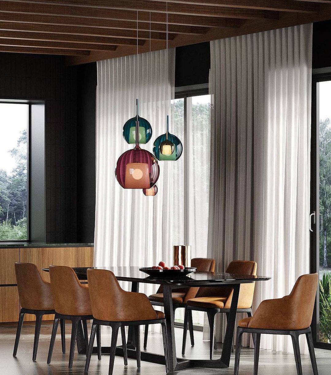 Beautiful Glass Pendant Light for Kitchen Island Ceiling