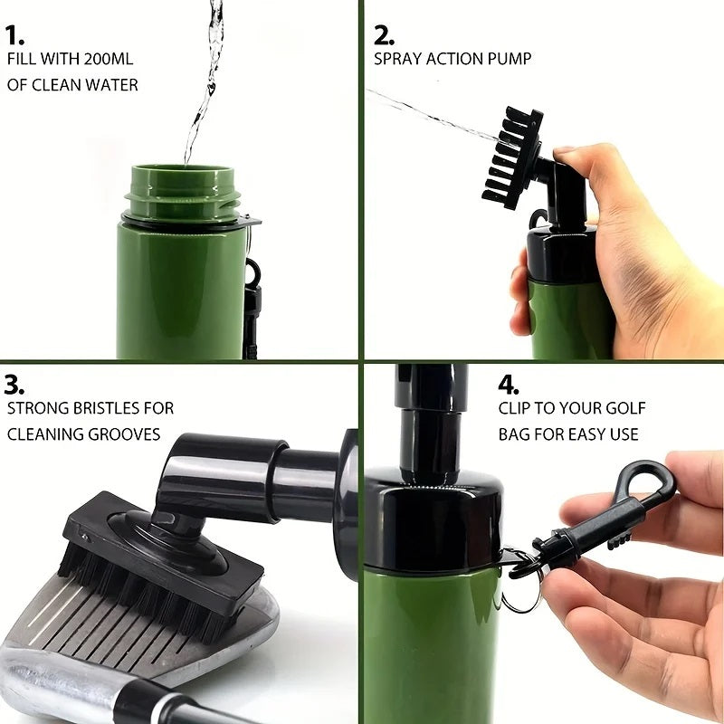 Compact Golf Club Cleaning Brush