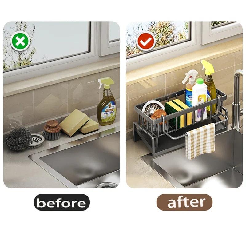 Compact Sink Kitchen Stainless Steel Drainer Rack