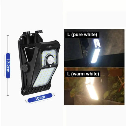 Bright Solar Powered Motion Lamp with Clip