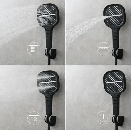 Luxury Spa Shower Head with High Pressure Massage Jets