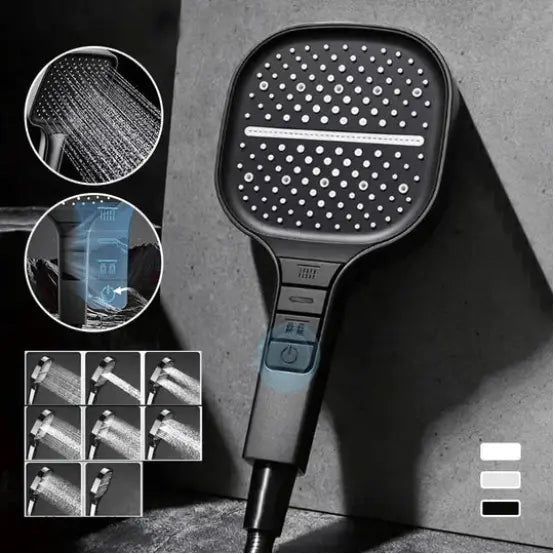 Luxury Spa Shower Head with High Pressure Massage Jets - Cofik