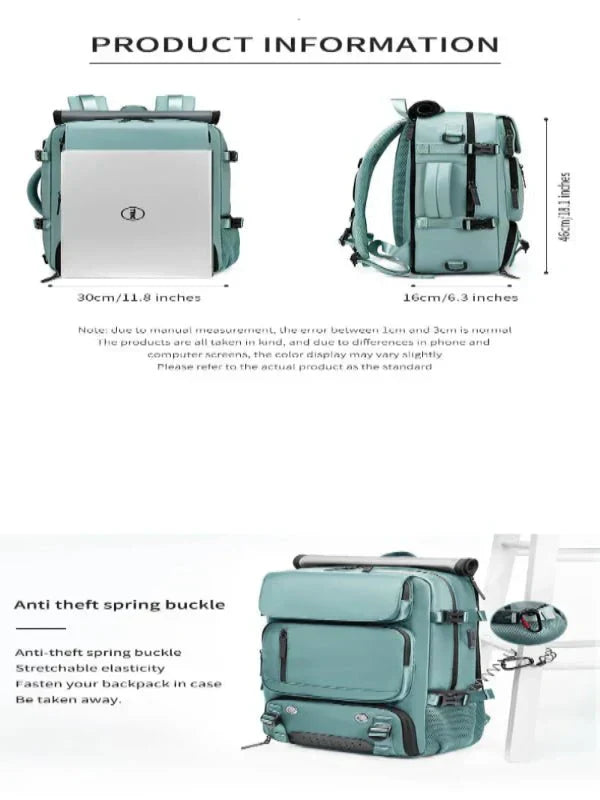Waterproof Hiking Backpack with USB Charger Pocket