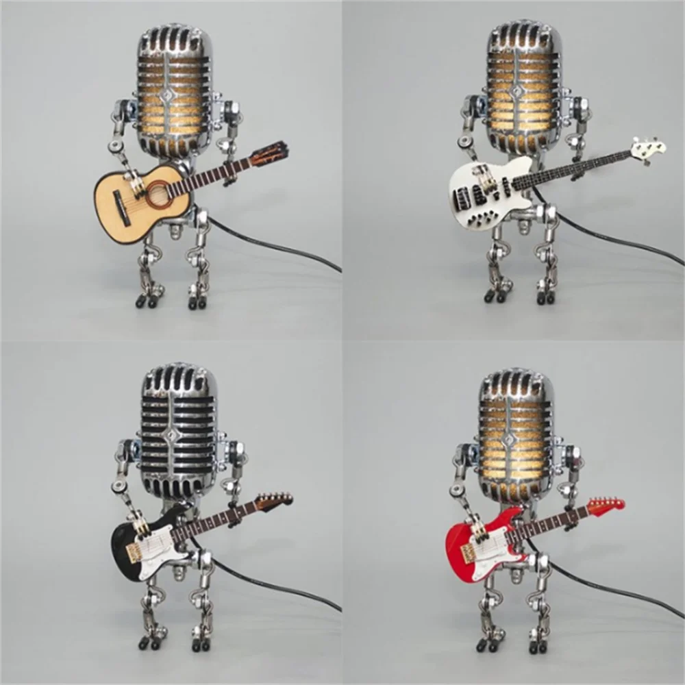 Unique Desk Lamp with Guitar Decor
