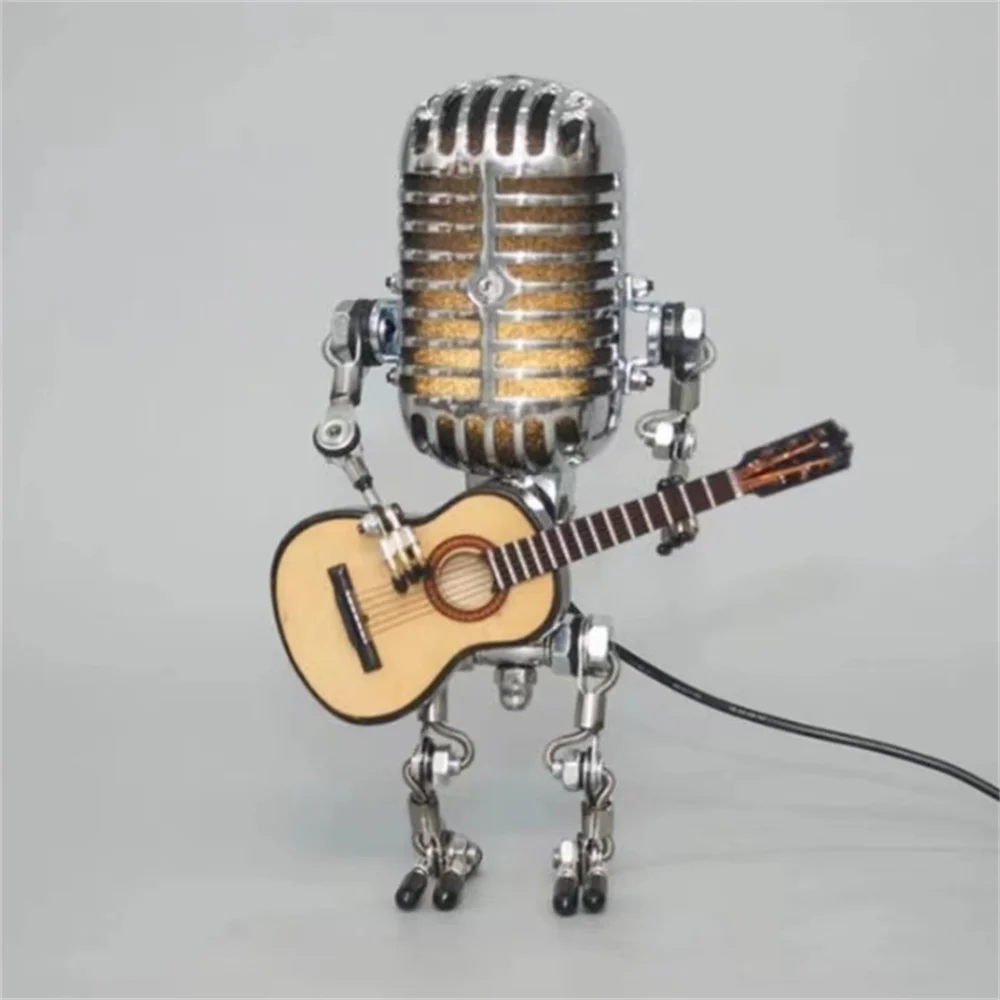 Metallic Robot Desk Lamp Industrial Style Light