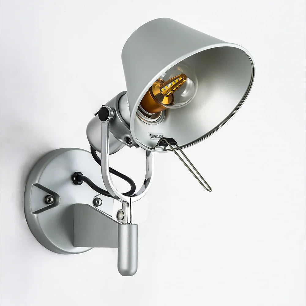 Sleek LED Wall Light – Modern Bedroom Sconce, Adjustable Aluminum Fixture