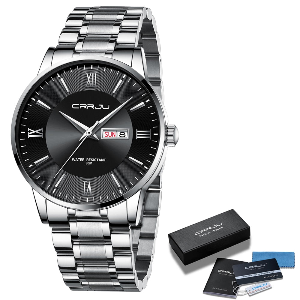 Premium Men's Waterproof Stainless Steel Chrono Watch