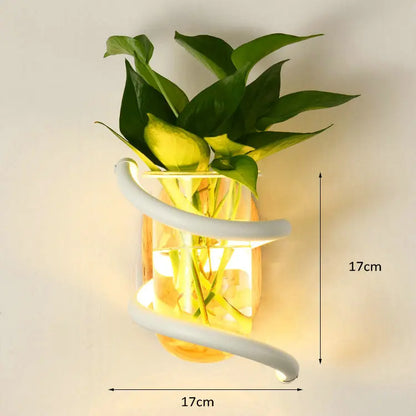 Rustic Wooden Garden Wall Light Lamp