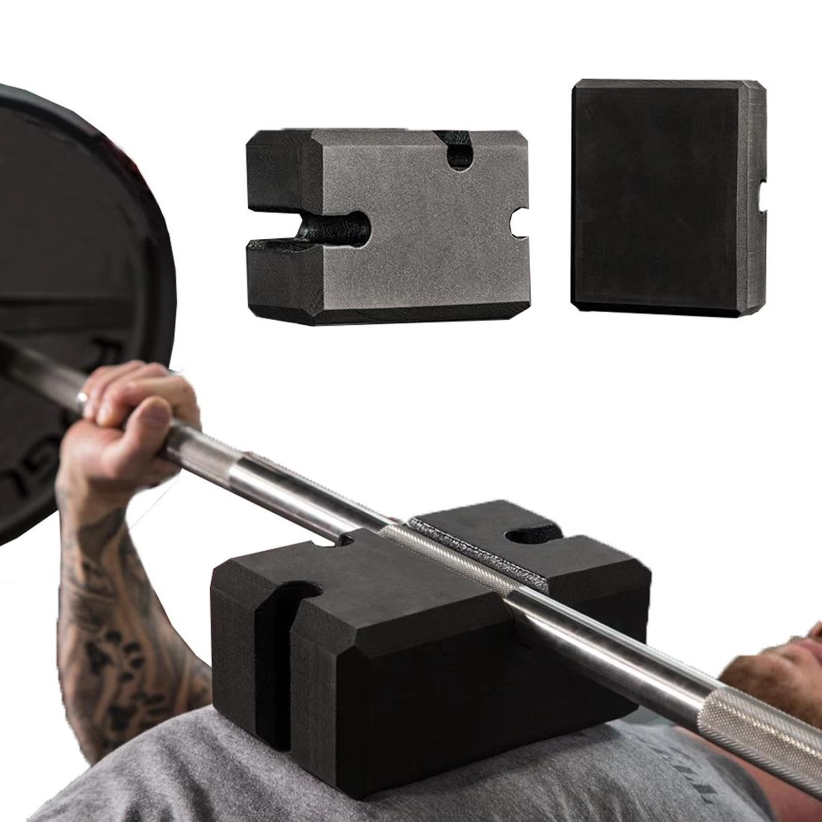 Heavy Duty Foam Barbell Press Trainer Block - Cofik