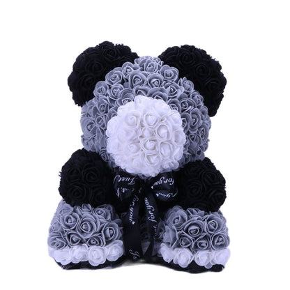 Lovely Fake Rose Bear Plush Toy