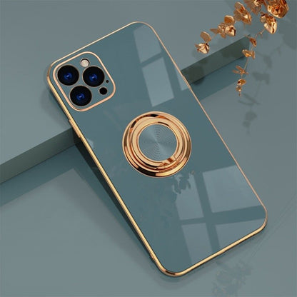 Premium iPhone Case with 360 Metal Kickstand Ring