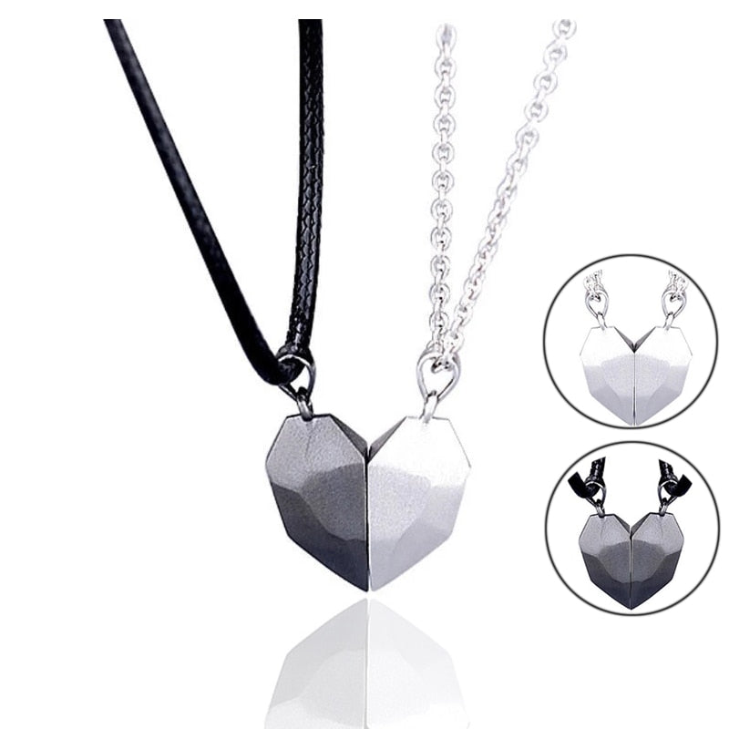 Lovely Matching Heart Necklace for Couples