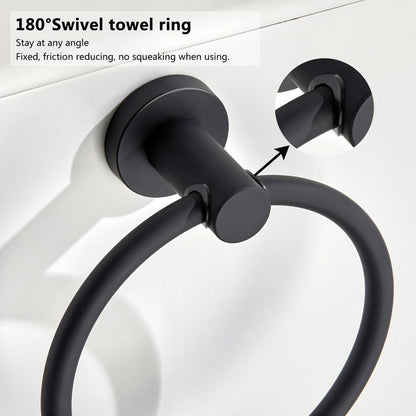 Modern Chrome Towel Holder Ring