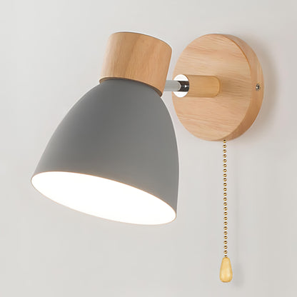 Rustic Wooden Pendant Wall Light