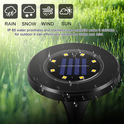 Outdoor Solar Powered Garden Lights Black Set