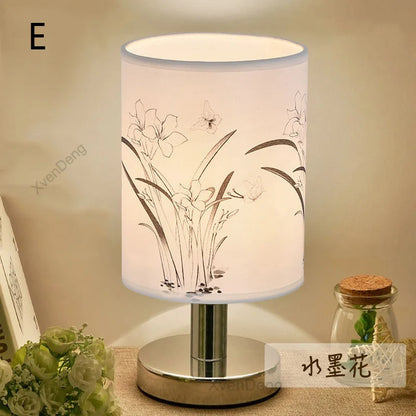 Stylish Metal Desk Lamp with LED Fabric Shade