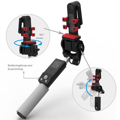 Wireless Selfie Stick with 360° Spin and Bluetooth Remote
