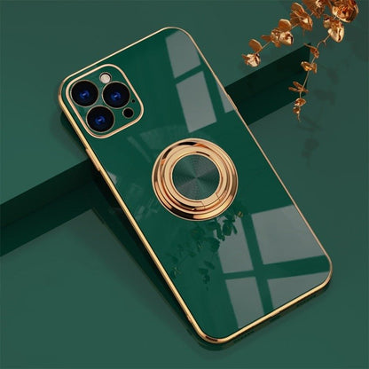 Premium iPhone Case with 360 Metal Kickstand Ring