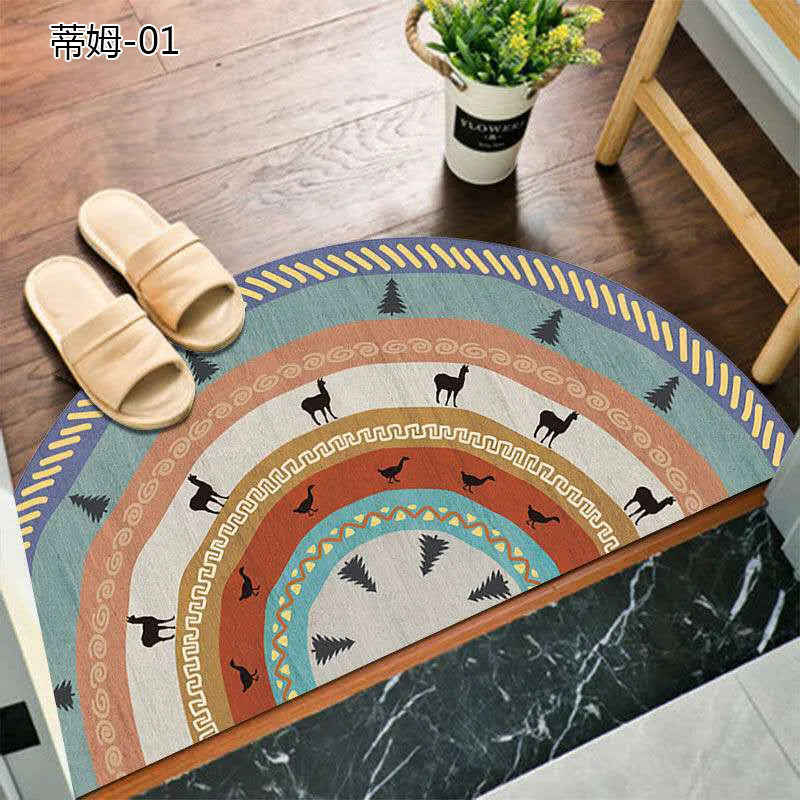 Colorful Rubber Semi Circle Welcome Mat - Cofik