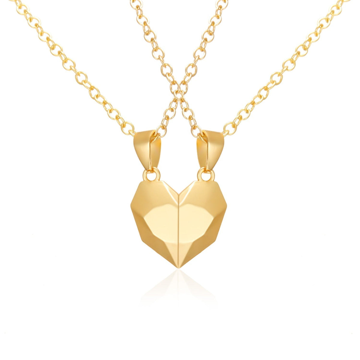 Lovely Matching Heart Necklace for Couples