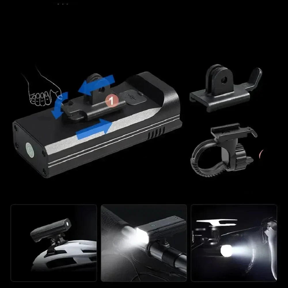 Bright 5000L LED Bicycle Front Light with USB Charger - Cofik