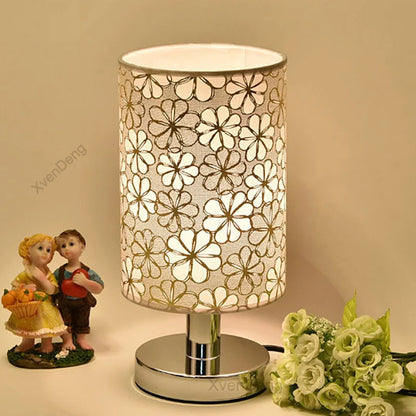Stylish Metal Desk Lamp with LED Fabric Shade