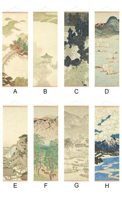 Rustic Japanese Landscape Wall Art Poster Home Decoration