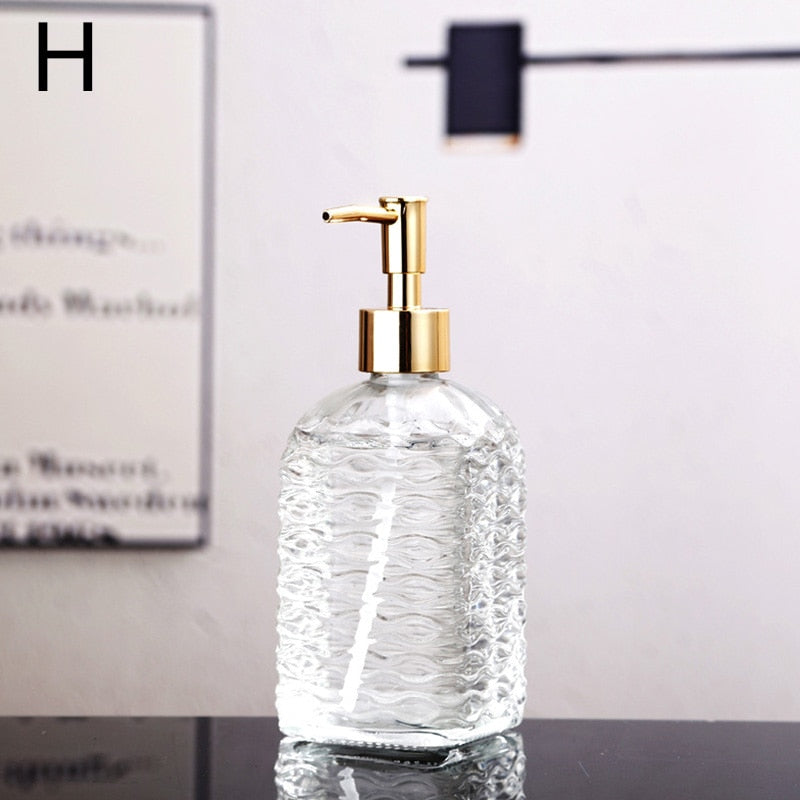 Clear Glass Bathroom Soap Dispenser