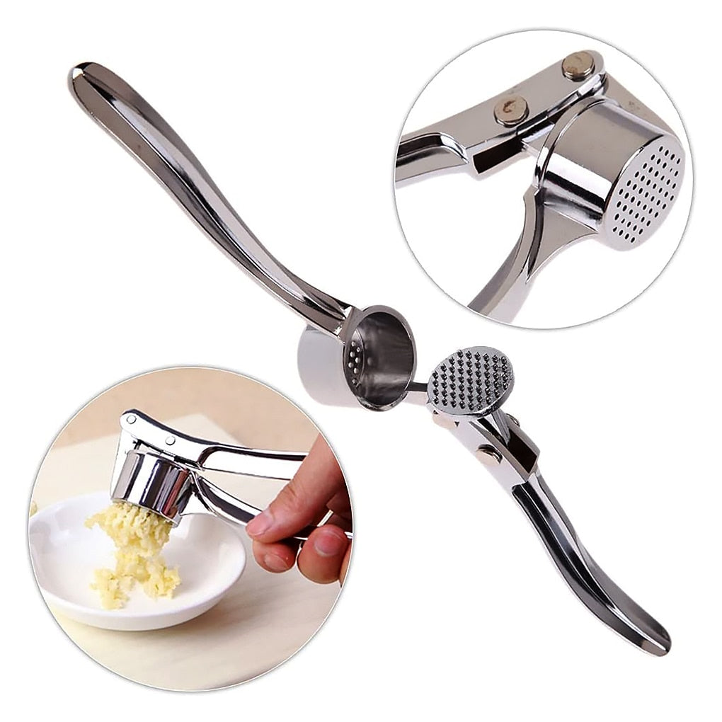 Easy Garlic Crusher & Press Stainless Steel Masher