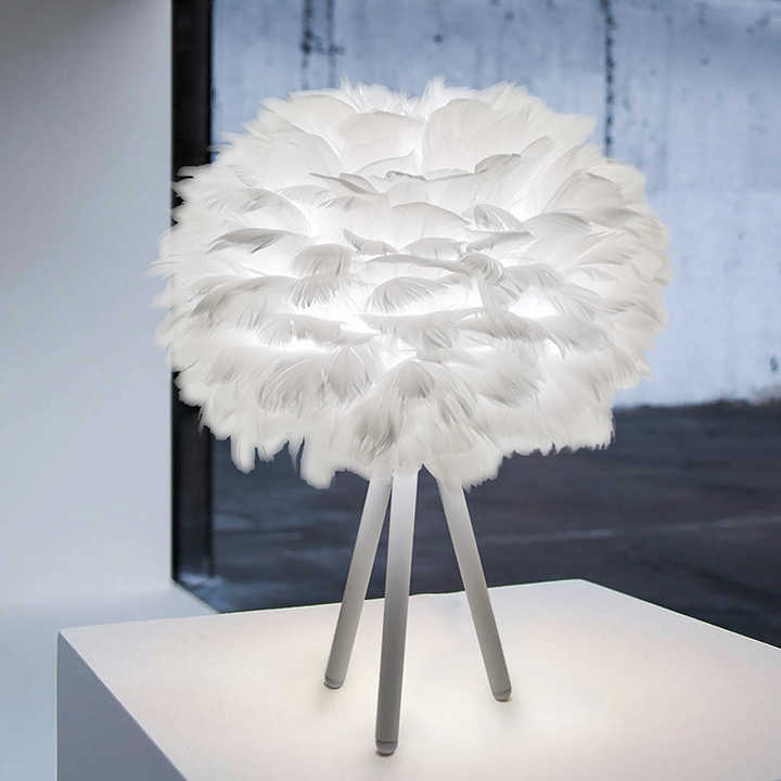Stylish Dimmable Table Light with Feather Design