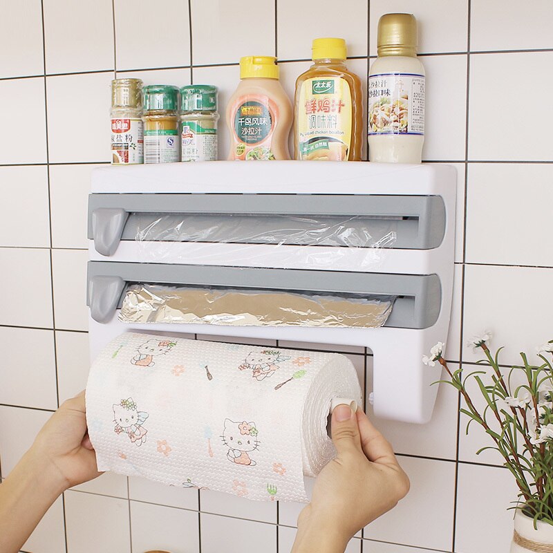 Space Saving Foil and Baking Paper Organizer Shelf
