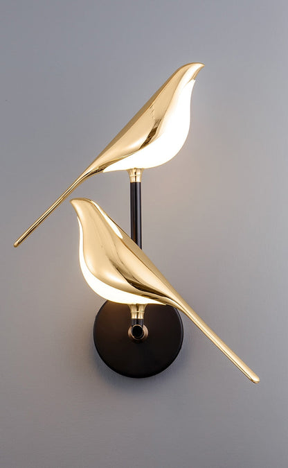 Bright LED Bird Wall Light Fixture