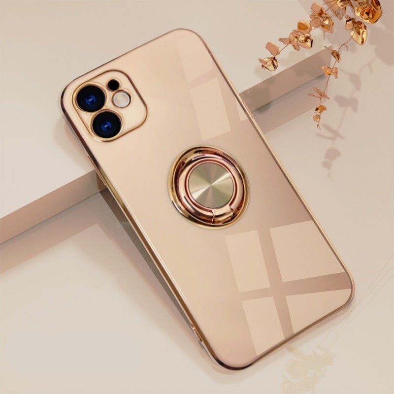 Premium iPhone Case with 360 Metal Kickstand Ring - Cofik