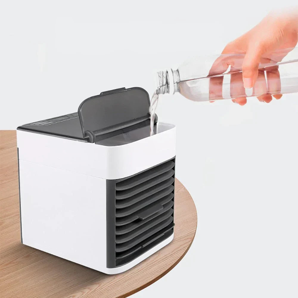 Compact Air Conditioner Fan with LED Night Light
