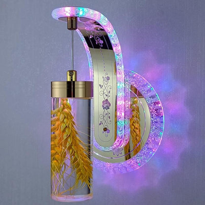 Luxurious Glass Bloom Adjustable Wall Light
