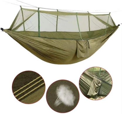 Compact Double Hammock with Bug Net