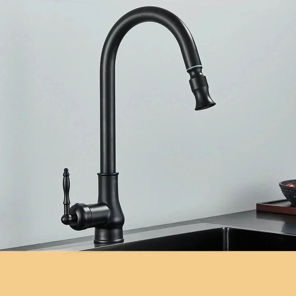 Classic Brass Kitchen Faucet - Traditional Mixer Tap - Cofik