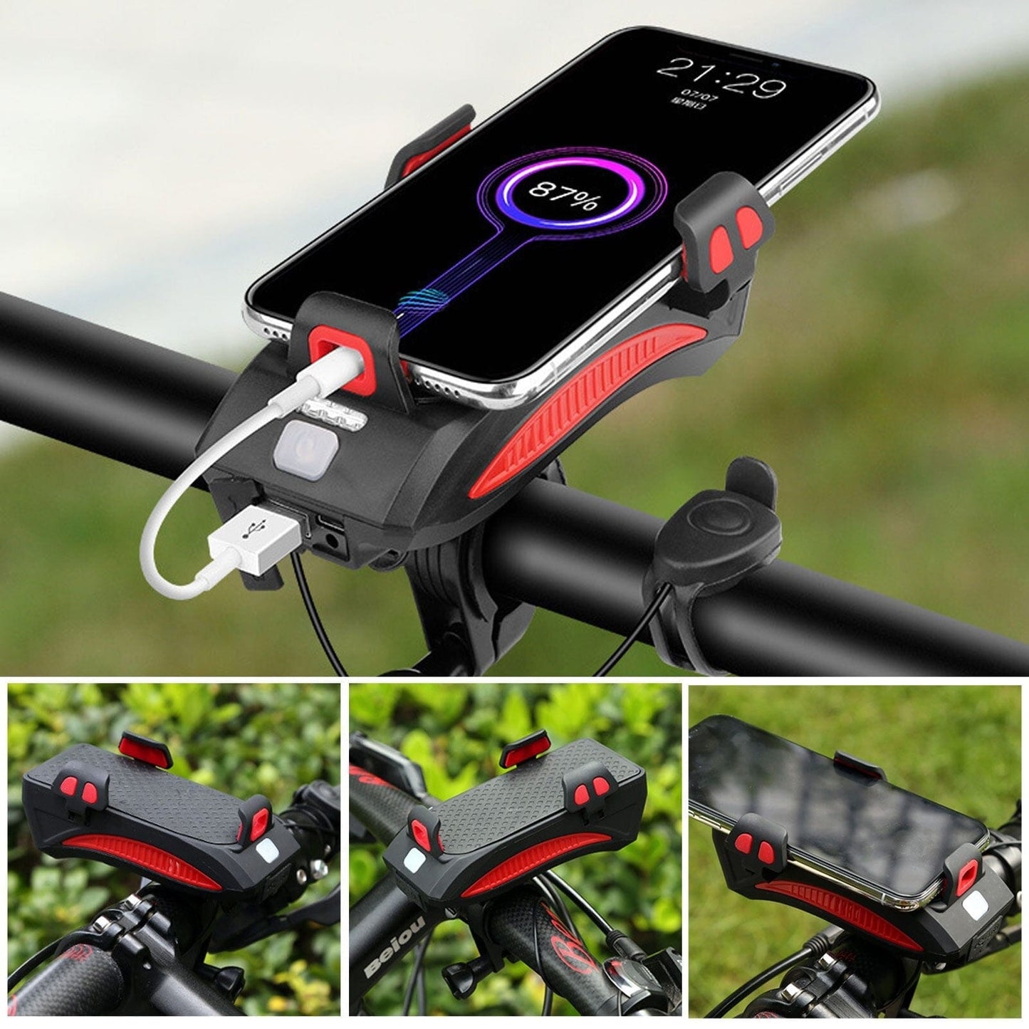Rechargeable Bike Light Power Bank Combo