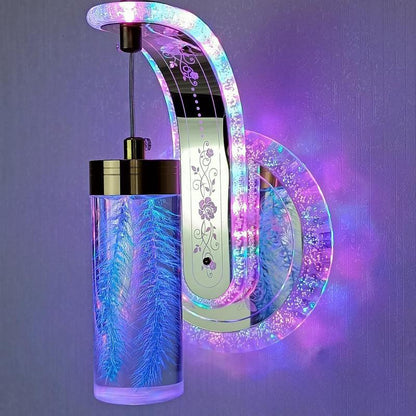 Luxurious Glass Bloom Adjustable Wall Light