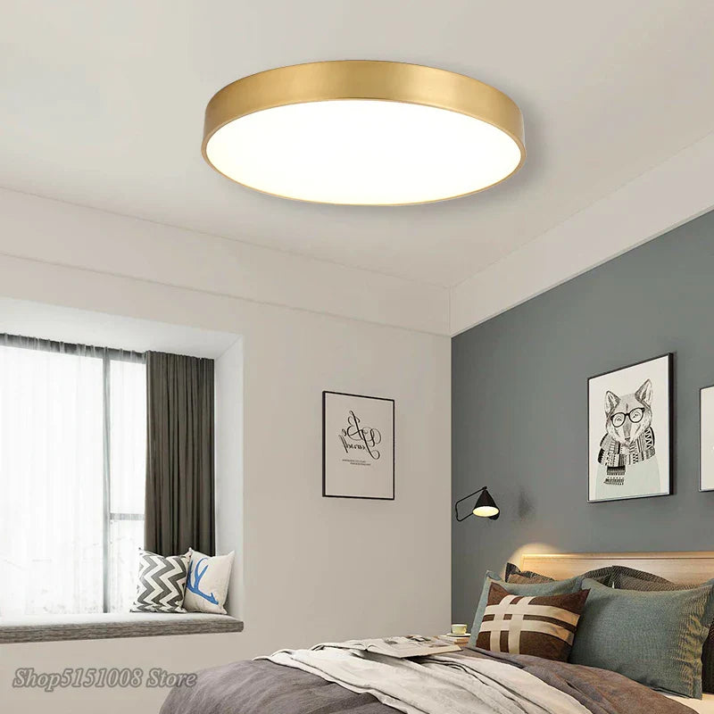 Slim Gold LED Ceiling Light - Cofik