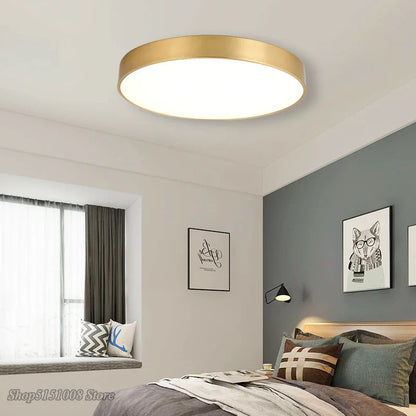 Slim Gold LED Ceiling Light - Cofik