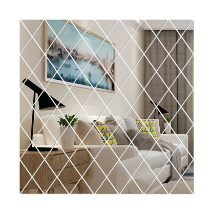 Contemporary 3D Wall Mirror Triangle